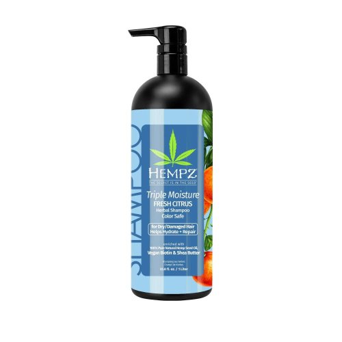 Šampon s veganským biotinem a bambuckým máslem pro suché a poškozené vlasy - trojitá hydratace 1000 ml